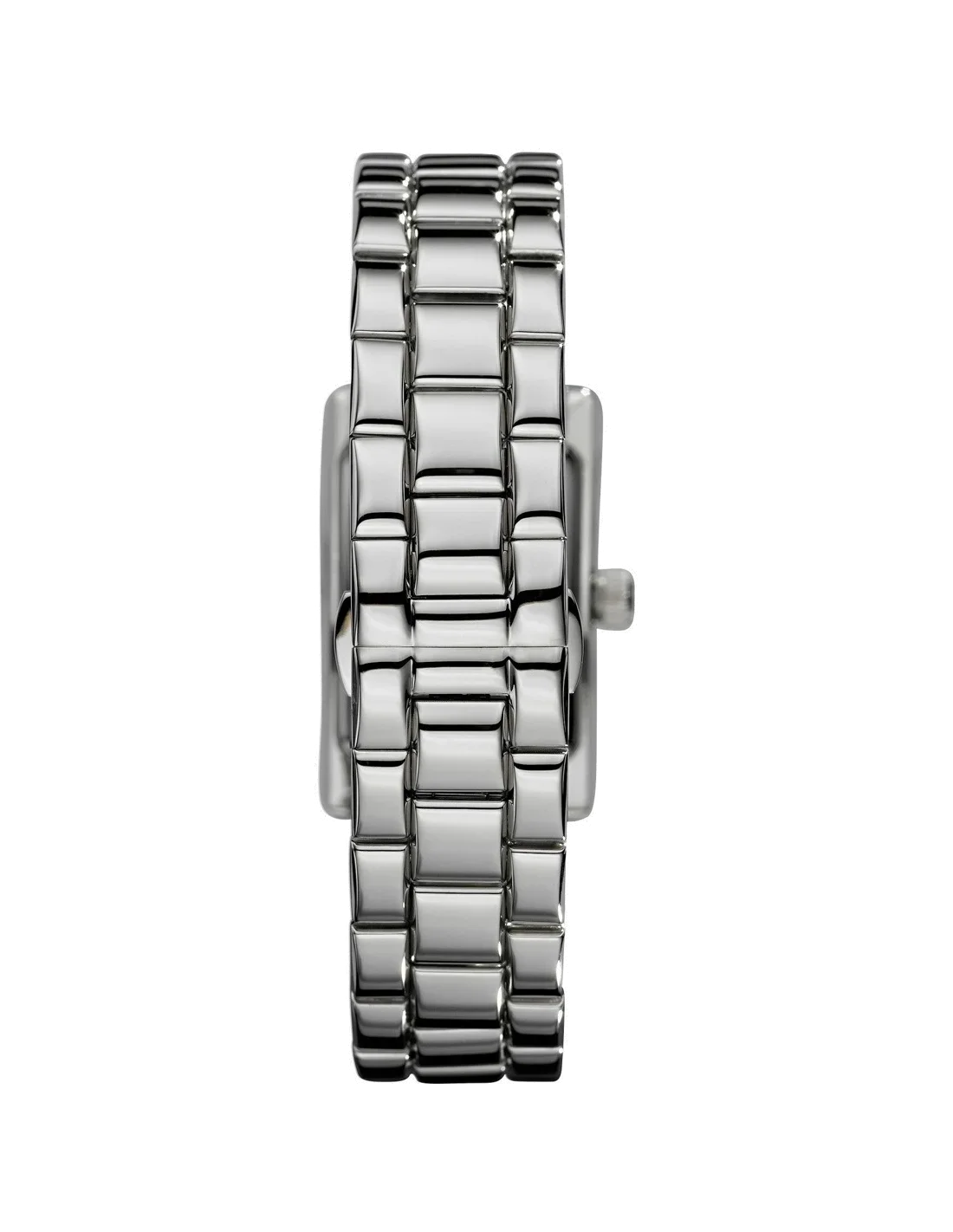 Montre Femme Emporio Armani AR0146 Cadran Rectangulaire Argenté Acier vue 3