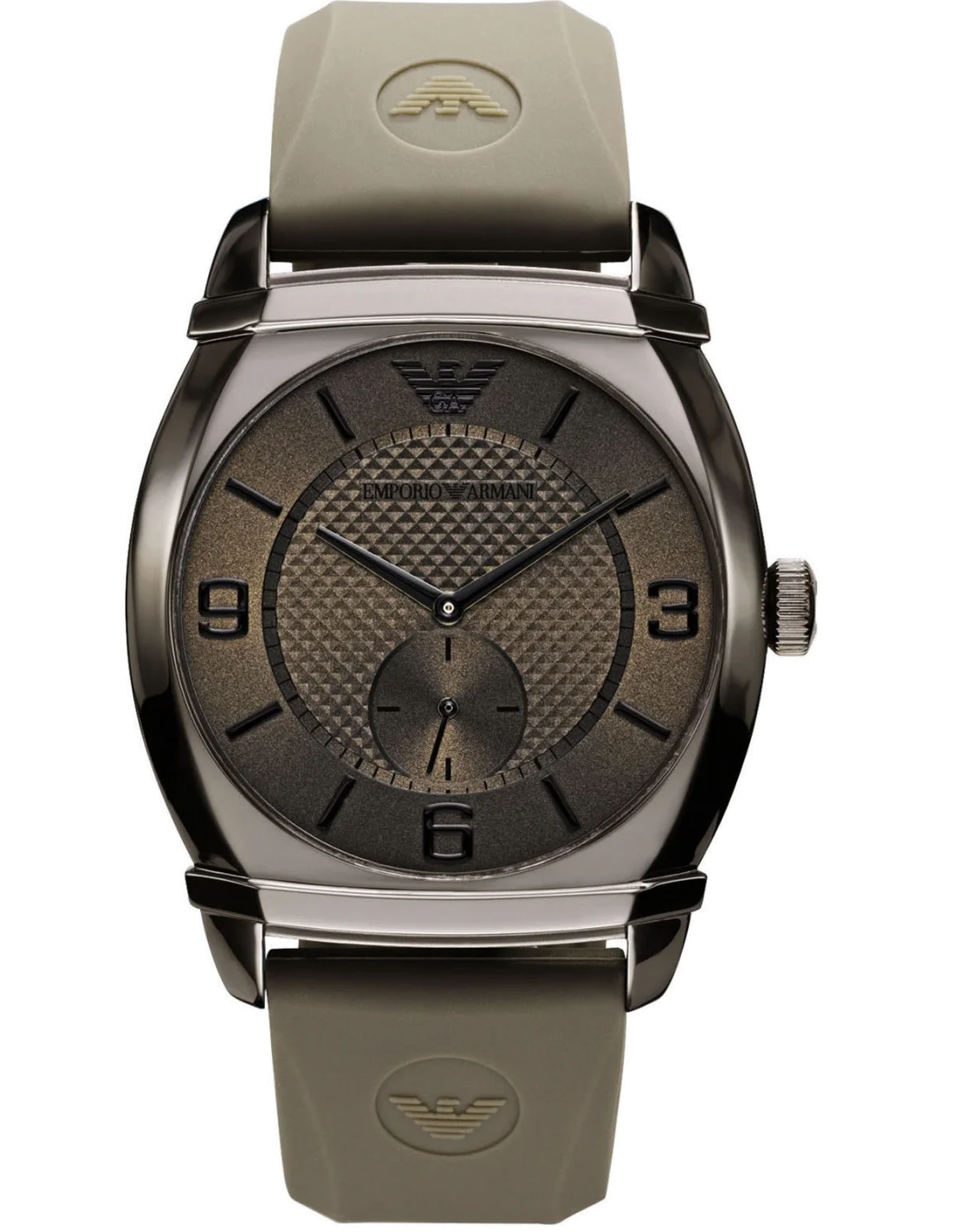 Montre Homme Emporio Armani AR0341 Chronographe Acier Gris et Bracelet Silicone