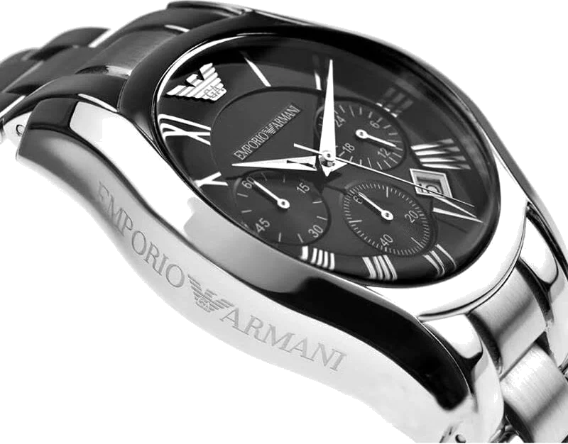 Montre Emporio Armani AR0674 pour Femme - Cadran Noir et Bracelet Acier vue 2