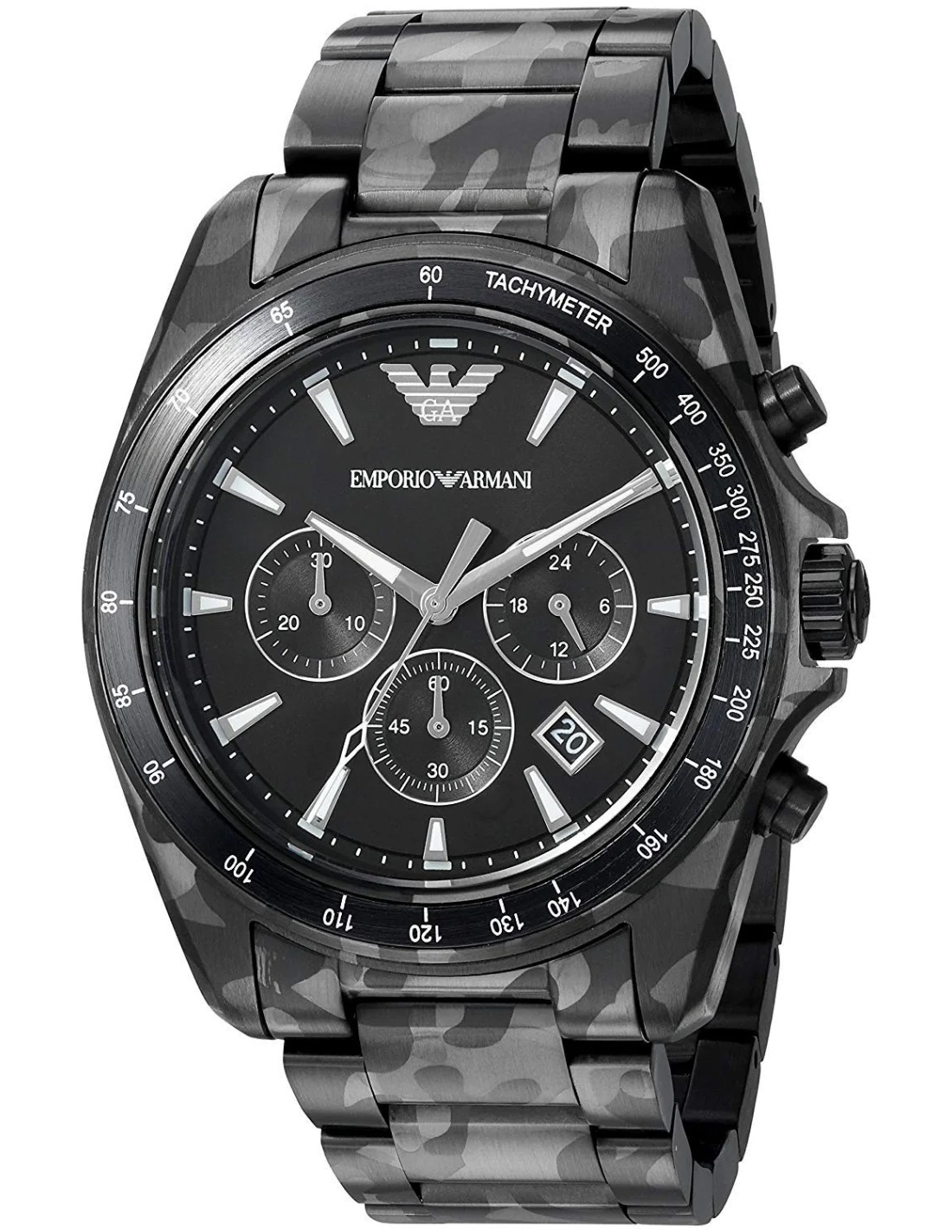 Montre Homme Emporio Armani Sportivo AR11027 - Cadran et boîtier noir camouflage