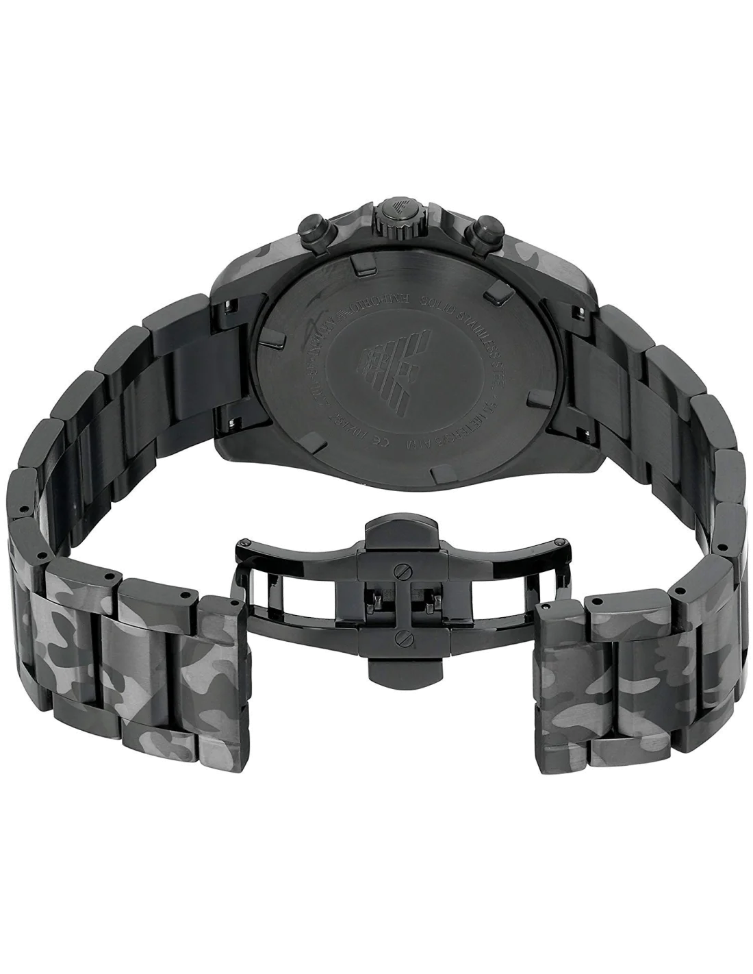 Montre Homme Emporio Armani Sportivo AR11027 - Cadran et boîtier noir camouflage vue 3