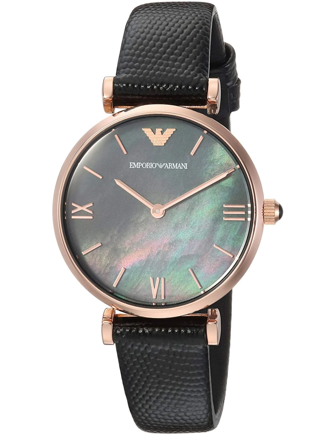 Montre Femme Emporio Armani AR11060 Gianni T-Bar Cadran Nacre et Acier Inoxydable Or Rose