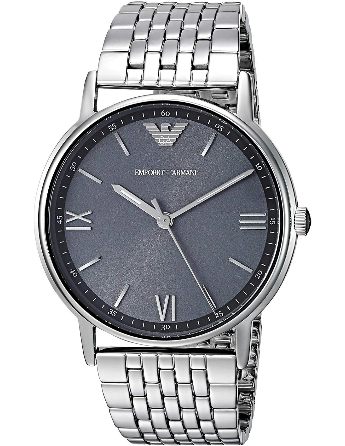 Montre Homme Emporio Armani AR11068 Kappa - Boîtier Acier Argent Cadran Gris