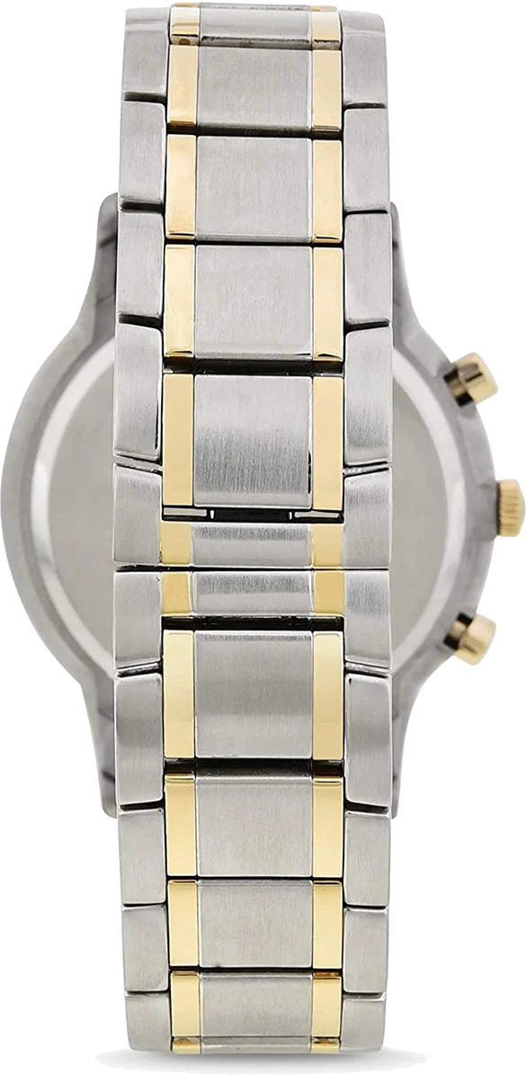 Montre Homme Emporio Armani Renato AR11076 - Boîtier Acier Bicolore & bracelet en acier Argent/Or vue 3
