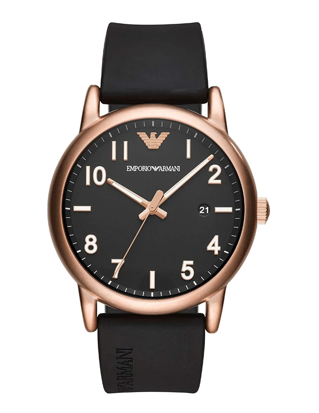 Montre Homme Emporio Armani Luigi AR11097 Cadran Noir Boîtier Or Rose