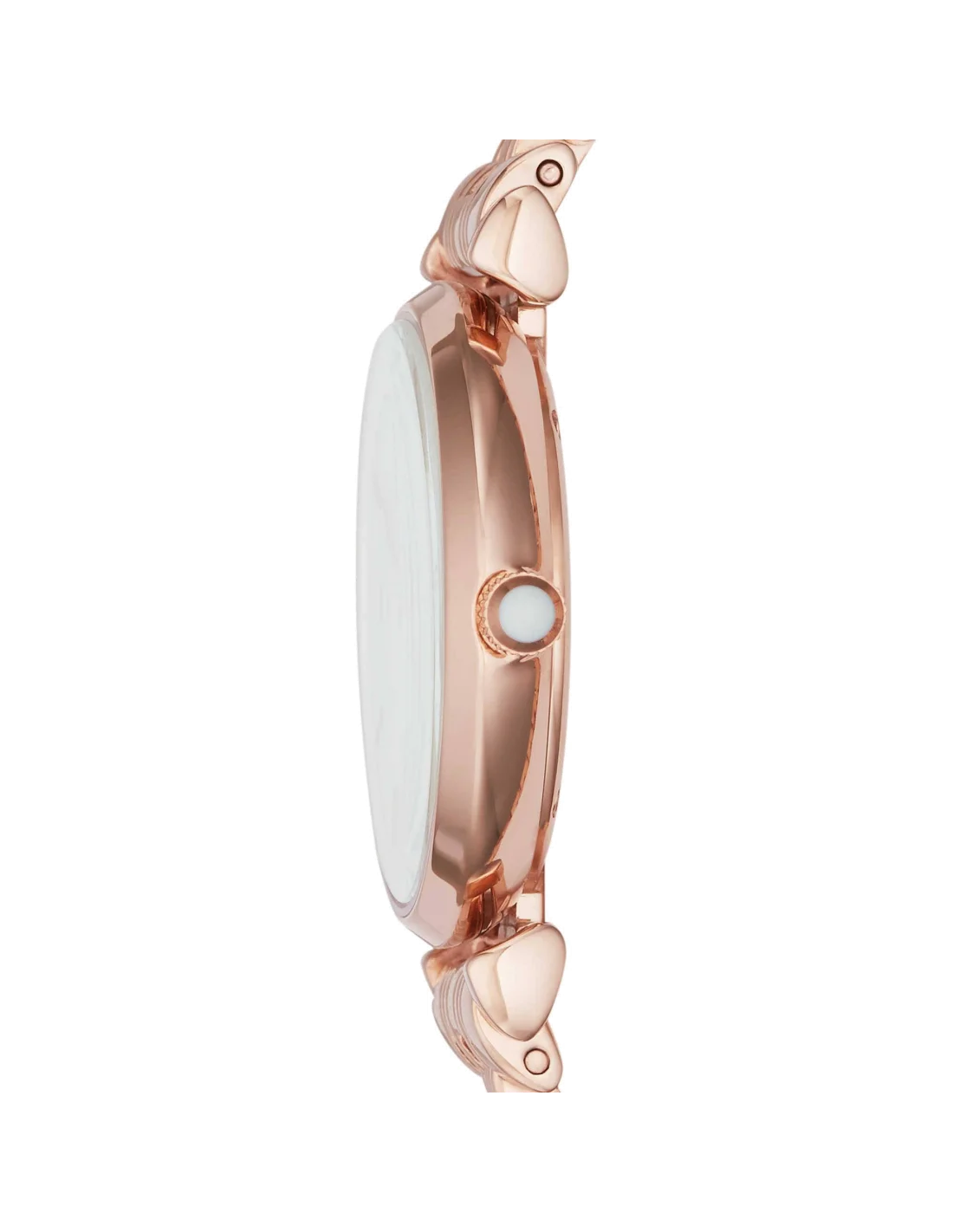 Montre Femme Emporio Armani Gianni T-Bar AR11110, Boîtier Or Rose Acier & Bracelet Acier Noir vue 2