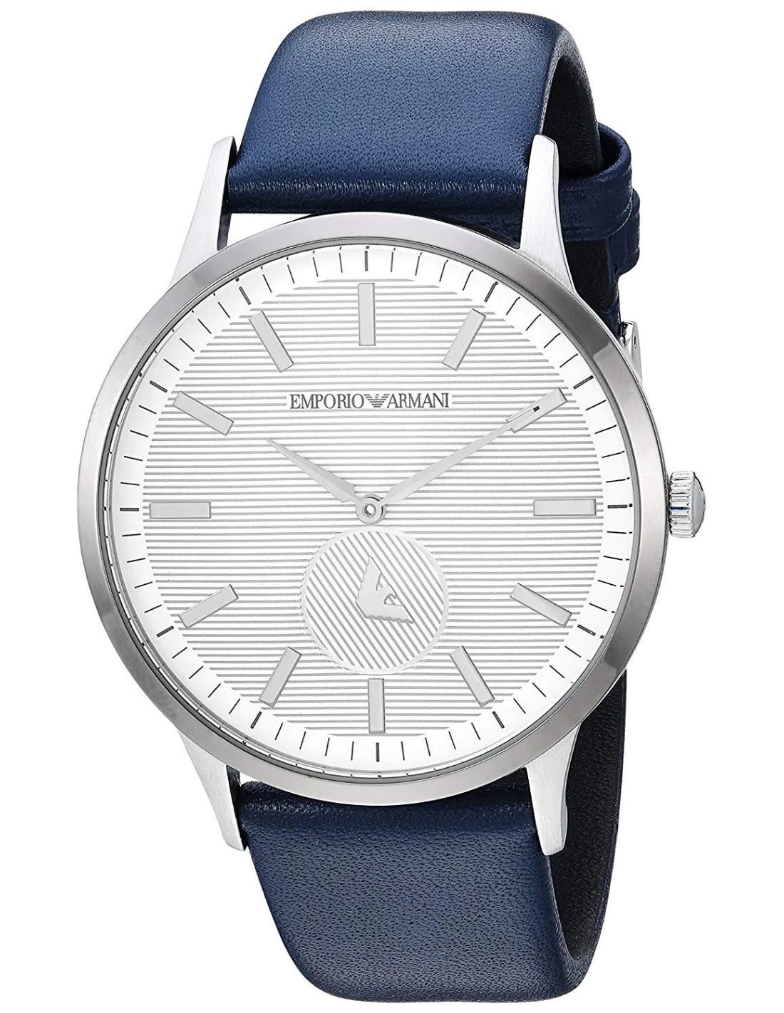 Montre Homme Emporio Armani Renato AR11119 Cadran Blanc Bracelet NATO Bleu