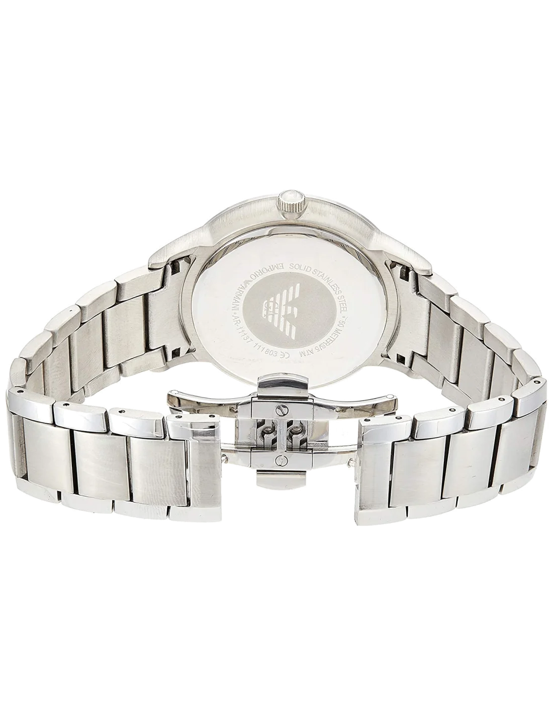 Montre Homme Emporio Armani AR11137 Cadran Bleu Bracelet Acier Argent vue 3