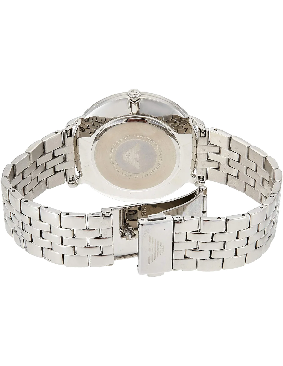 Montre Homme Emporio Armani Classic AR11161 en acier argenté et cadran noir vue 2