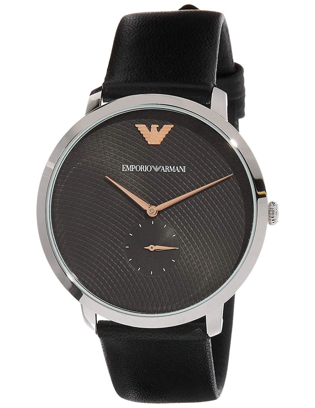 Montre Homme Emporio Armani AR11162 - Cadran Noir, Bracelet Cuir Noir