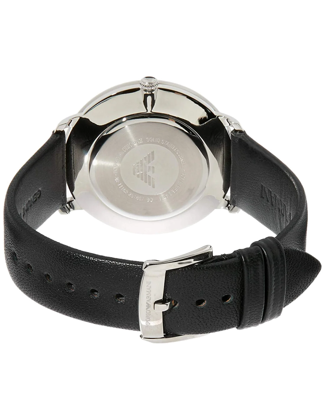 Montre Homme Emporio Armani AR11162 - Cadran Noir, Bracelet Cuir Noir vue 2