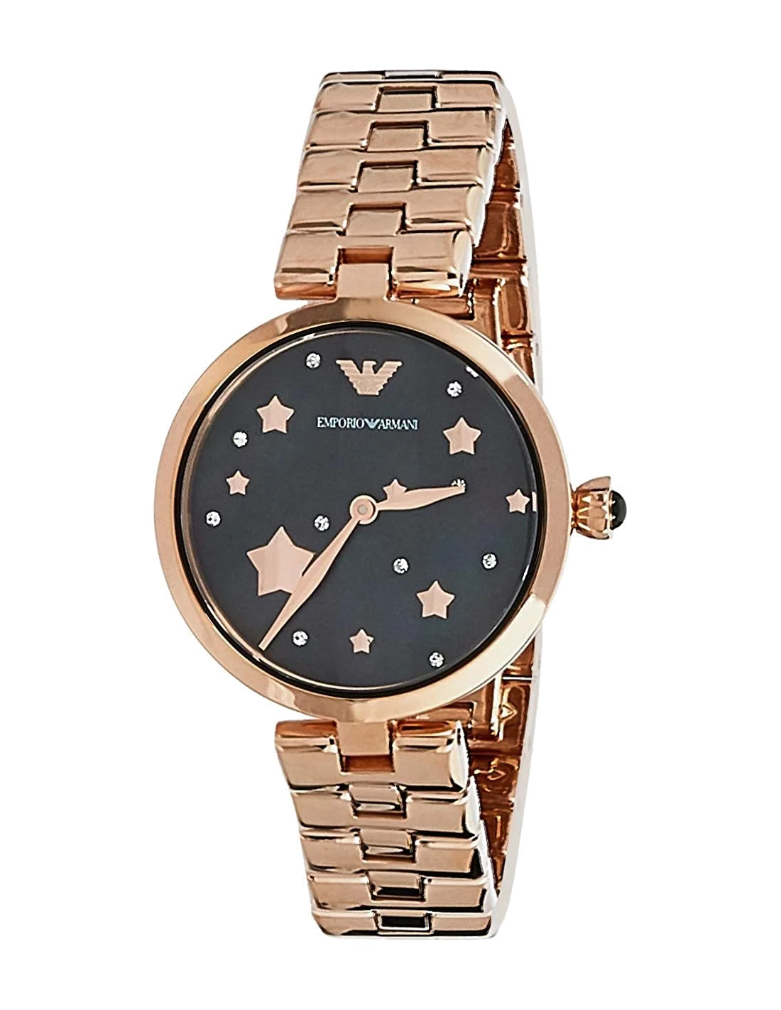 Montre Femme Emporio Armani AR11197 Arianna - Cadran 32mm Noir Acier Or Rose