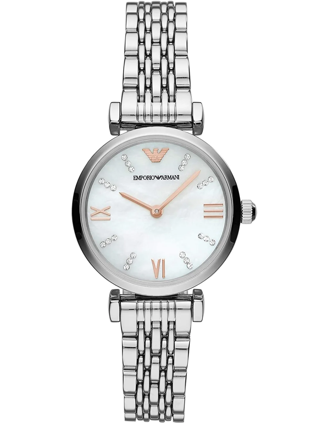 Montre Femme Emporio Armani AR11204 Cadran Nacre 28mm Bracelet Acier Argent