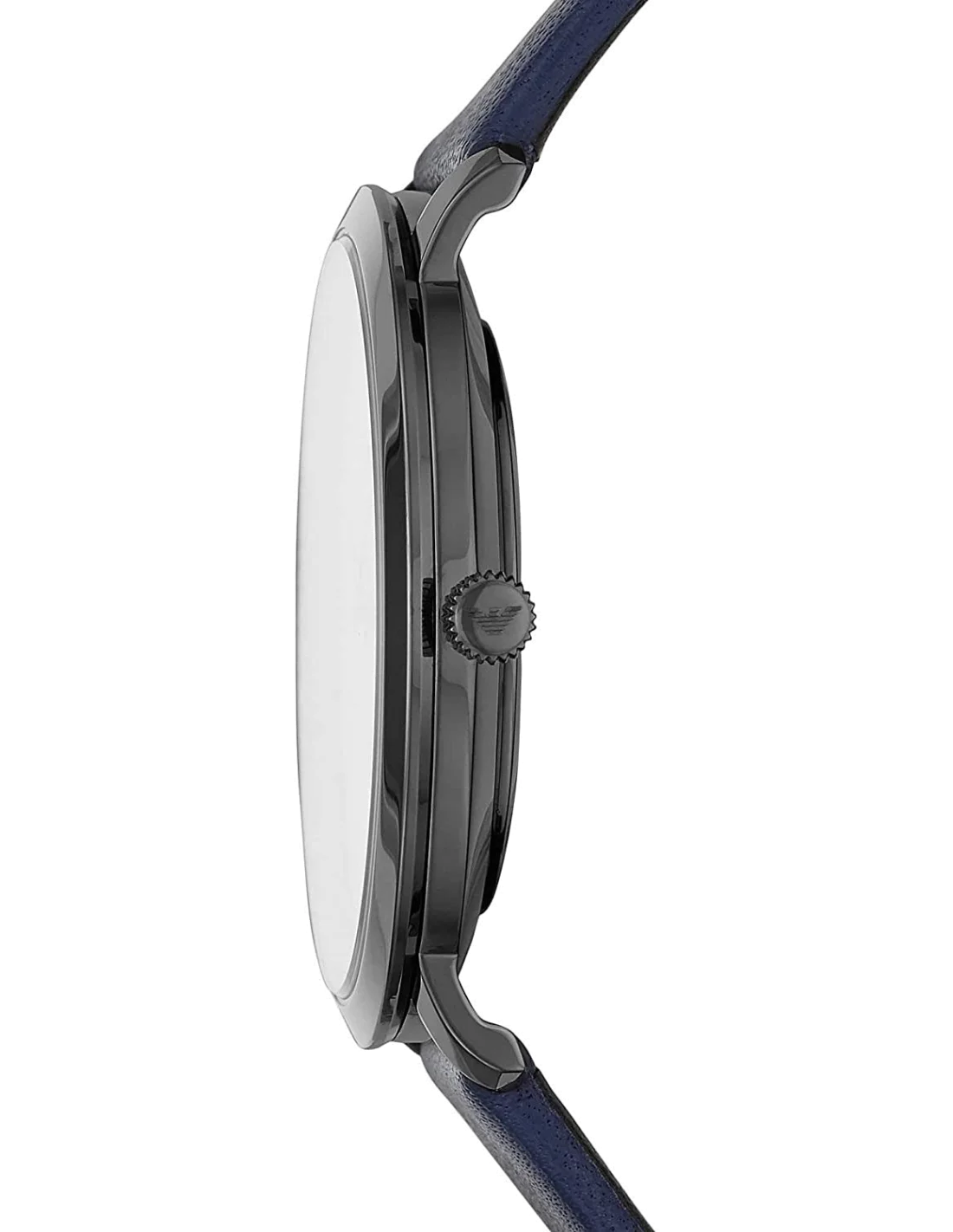 Montre Homme Emporio Armani Retro AR11214, Cadran Argent, Bracelet Cuir Bleu vue 2