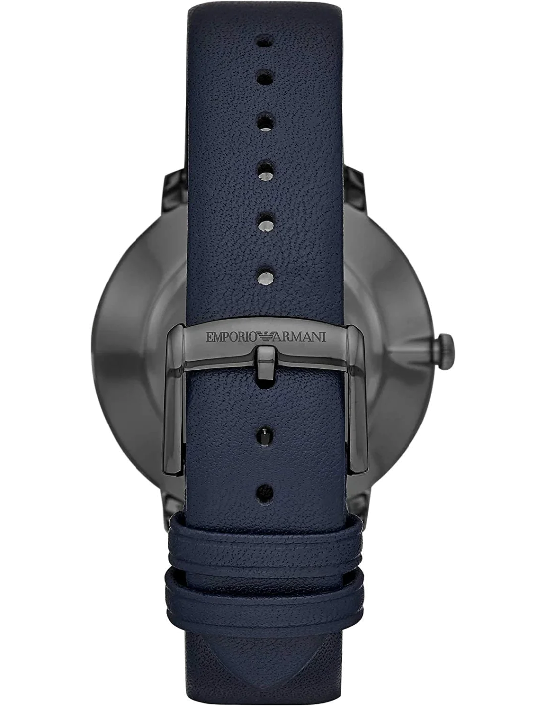 Montre Homme Emporio Armani Retro AR11214, Cadran Argent, Bracelet Cuir Bleu vue 3