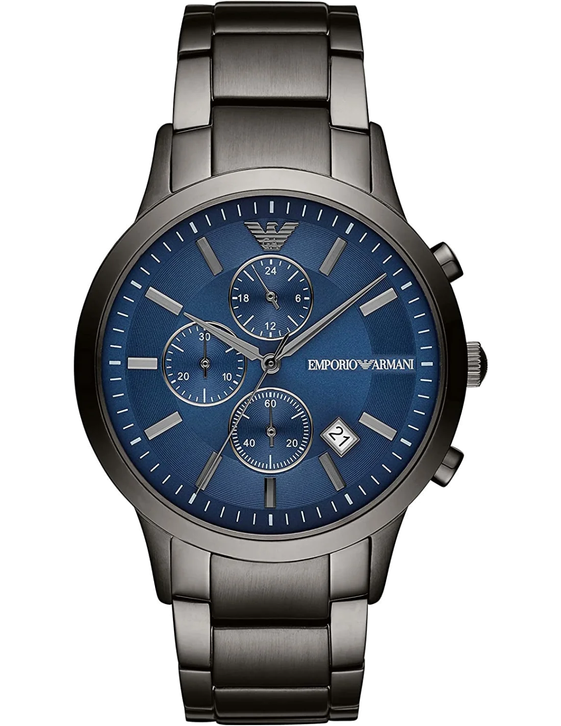 Montre Homme Emporio Armani Renato AR11215 Chronographe Acier Noir Cadran Anthracite