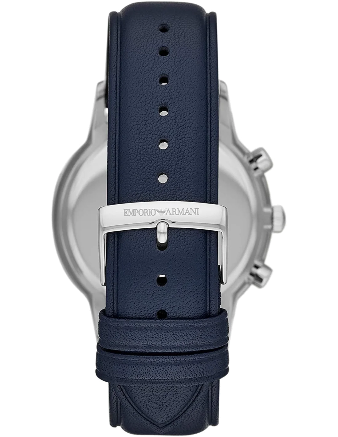 Montre Homme Emporio Armani AR11216 Chronographe Cadran Bleu Bracelet Cuir Bleu vue 3