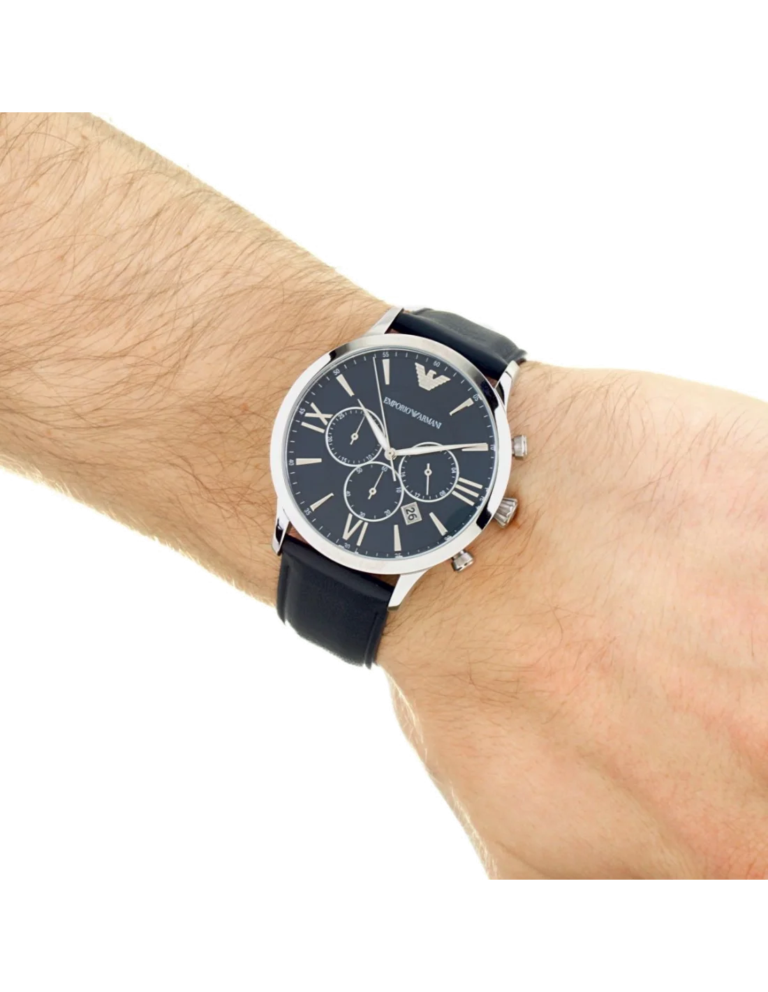 Montre Homme Emporio Armani Classique Chronographe Cadran Bleu AR11226 vue 4