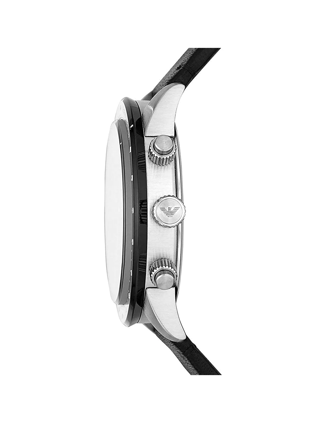 Montre Homme Emporio Armani Mario AR11243 Cadran Noir Bracelet Cuir vue 2