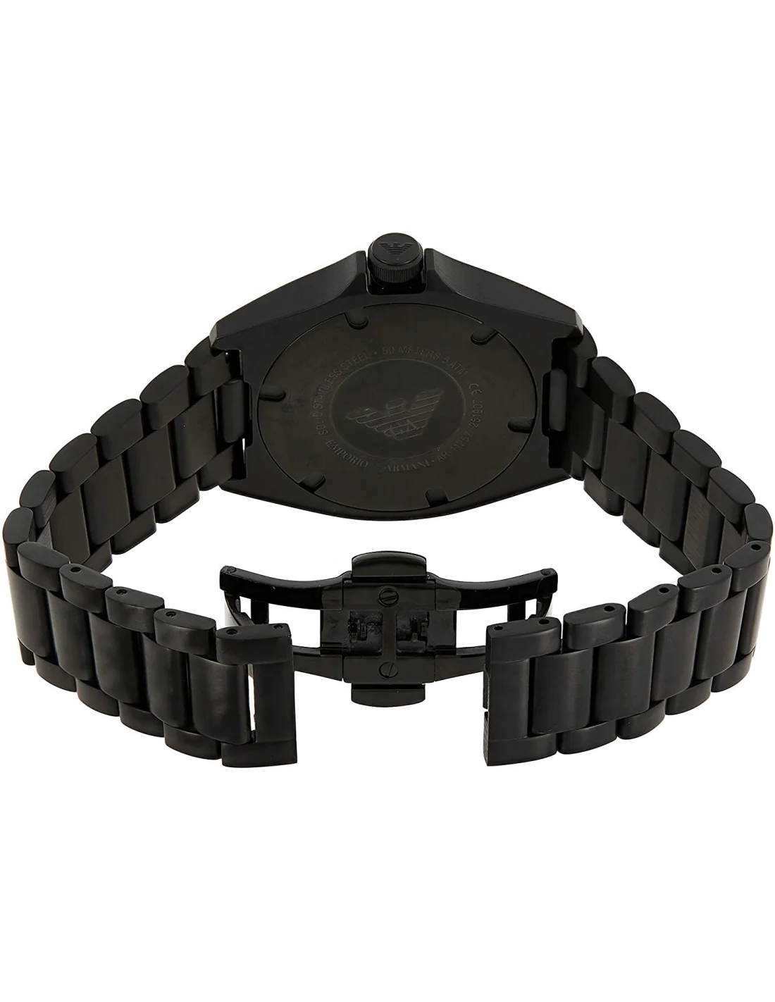 Montre Homme Emporio Armani AR11257 Nicola en Acier Noir à Maille Milanaise vue 3