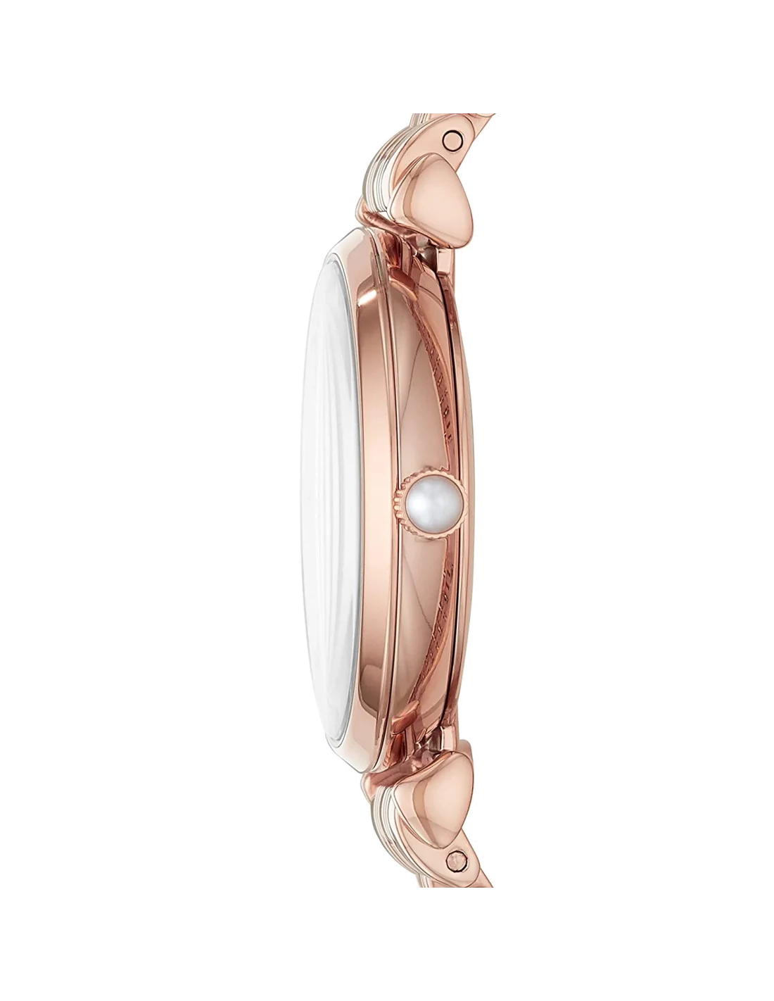 Montre Femme Emporio Armani AR11267 - Cadran Blanc, Boîtier et Bracelet Acier Or Rose vue 2