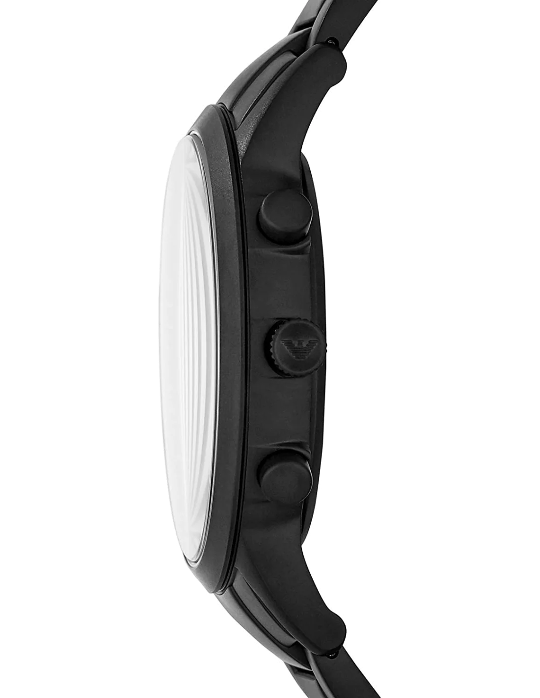 Montre Homme Emporio Armani Renato AR11275 Chronographe, boîtier acier noir, bracelet cuir noir vue 2