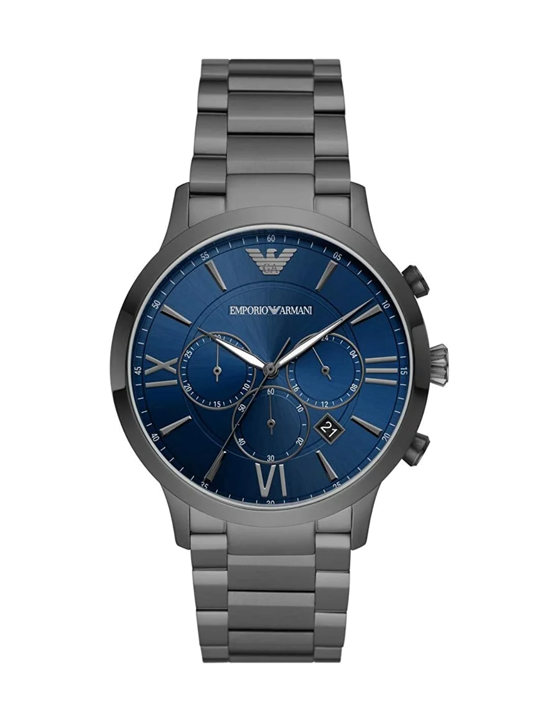 Montre Homme Emporio Armani Giovanni AR11348 Cadran Bleu Bracelet Acier Noir