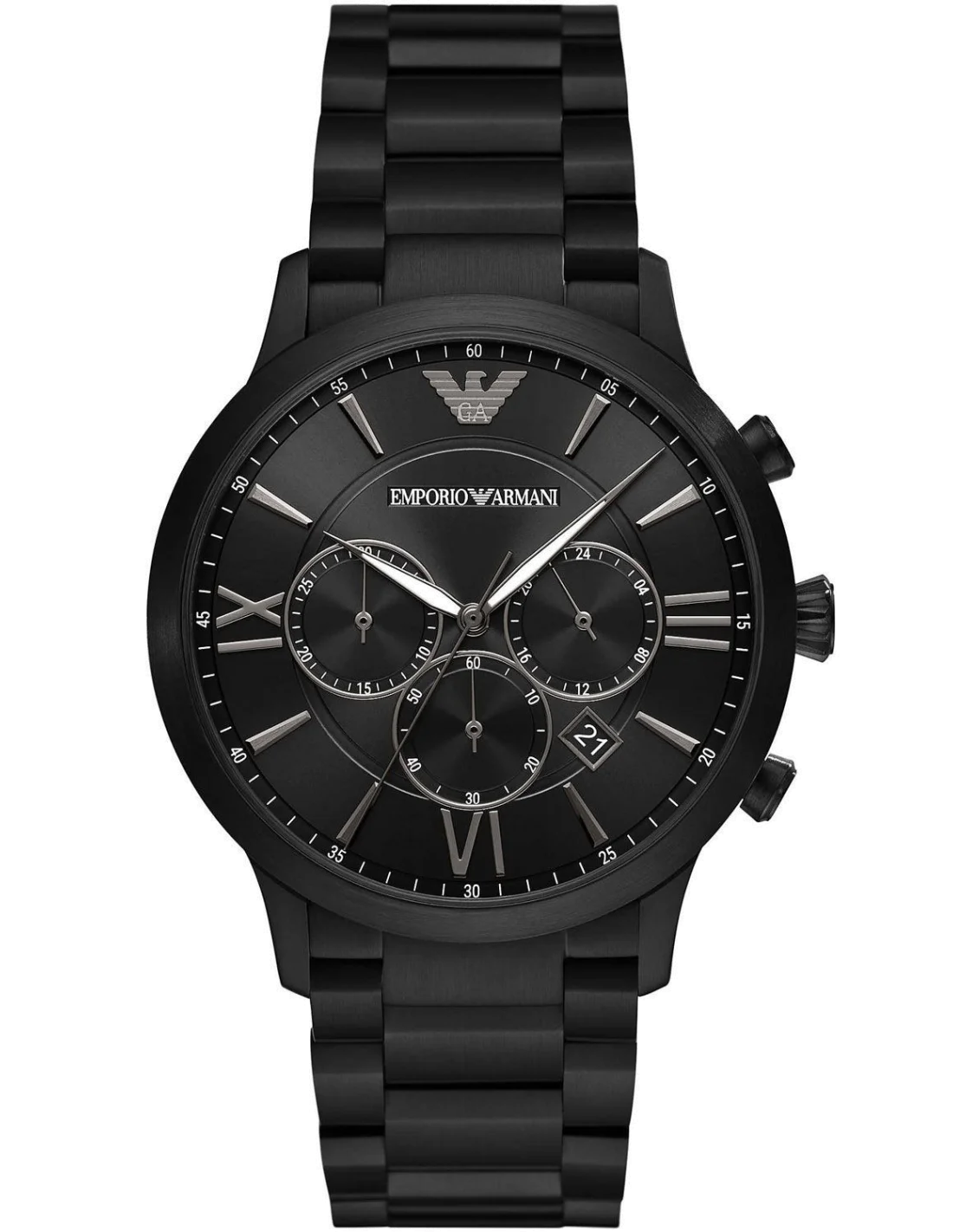 Montre Homme Emporio Armani Luigi AR11349 - Boîtier et bracelet acier noir