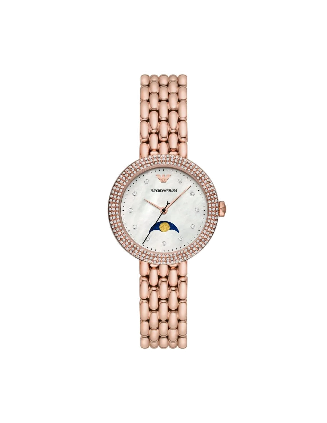 Montre Femme Emporio Armani AR11462 - Boîtier Or Rose, Cadran Nacre, Bracelet Acier