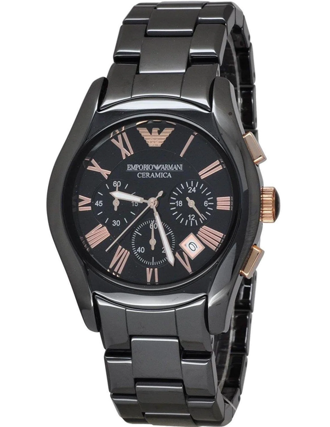 Montre Homme Emporio Armani AR1410 en Céramique Noire Satinée