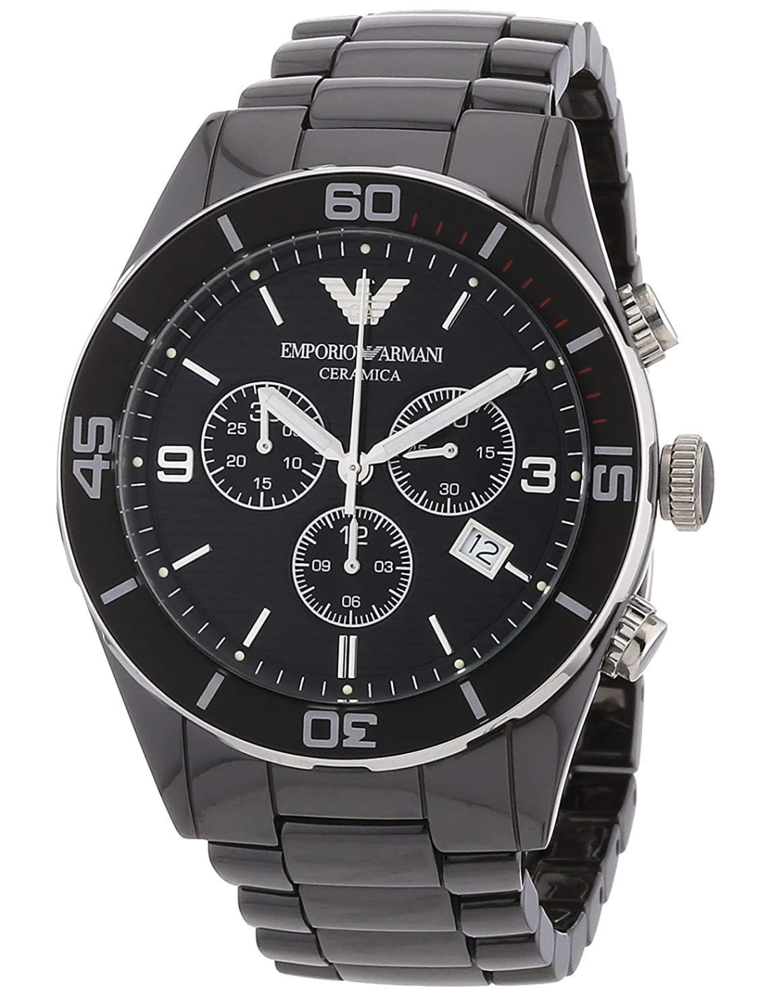 Montre Homme Emporio Armani AR1421 Chronographe Céramique Noire