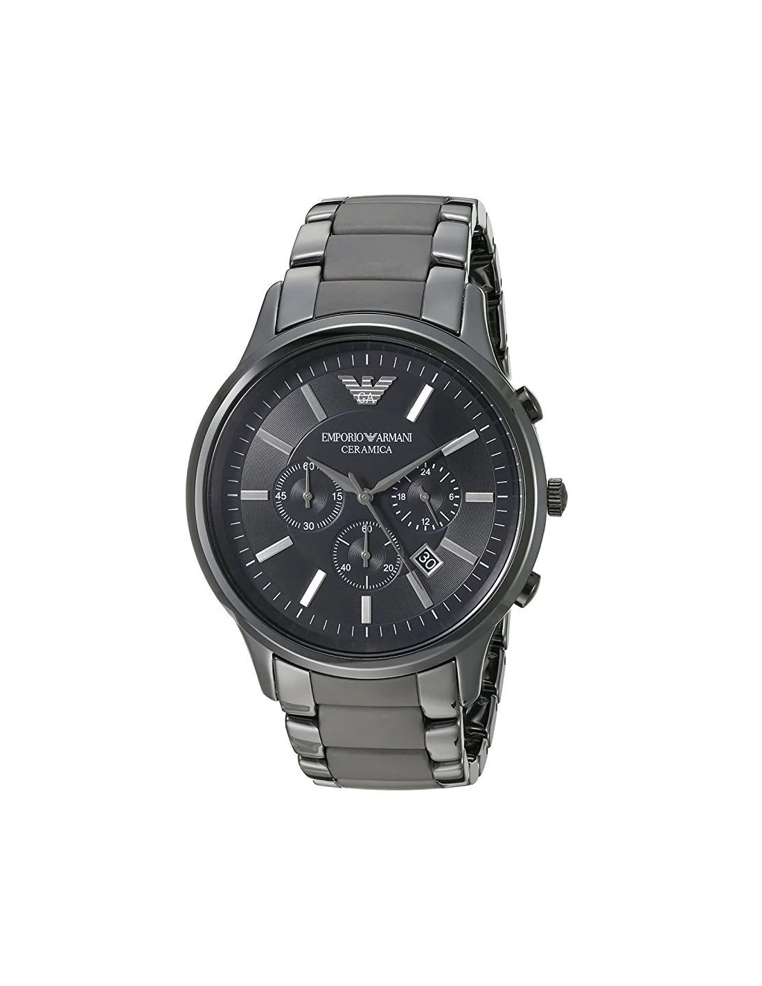 Montre Homme Emporio Armani AR1451 - Chronographe en Céramique Noire