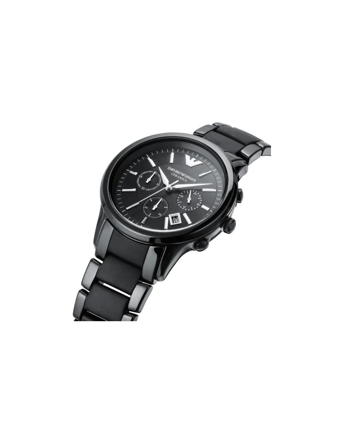 Montre Homme Emporio Armani AR1452 Chronographe Céramique Noire et Céramique vue 2