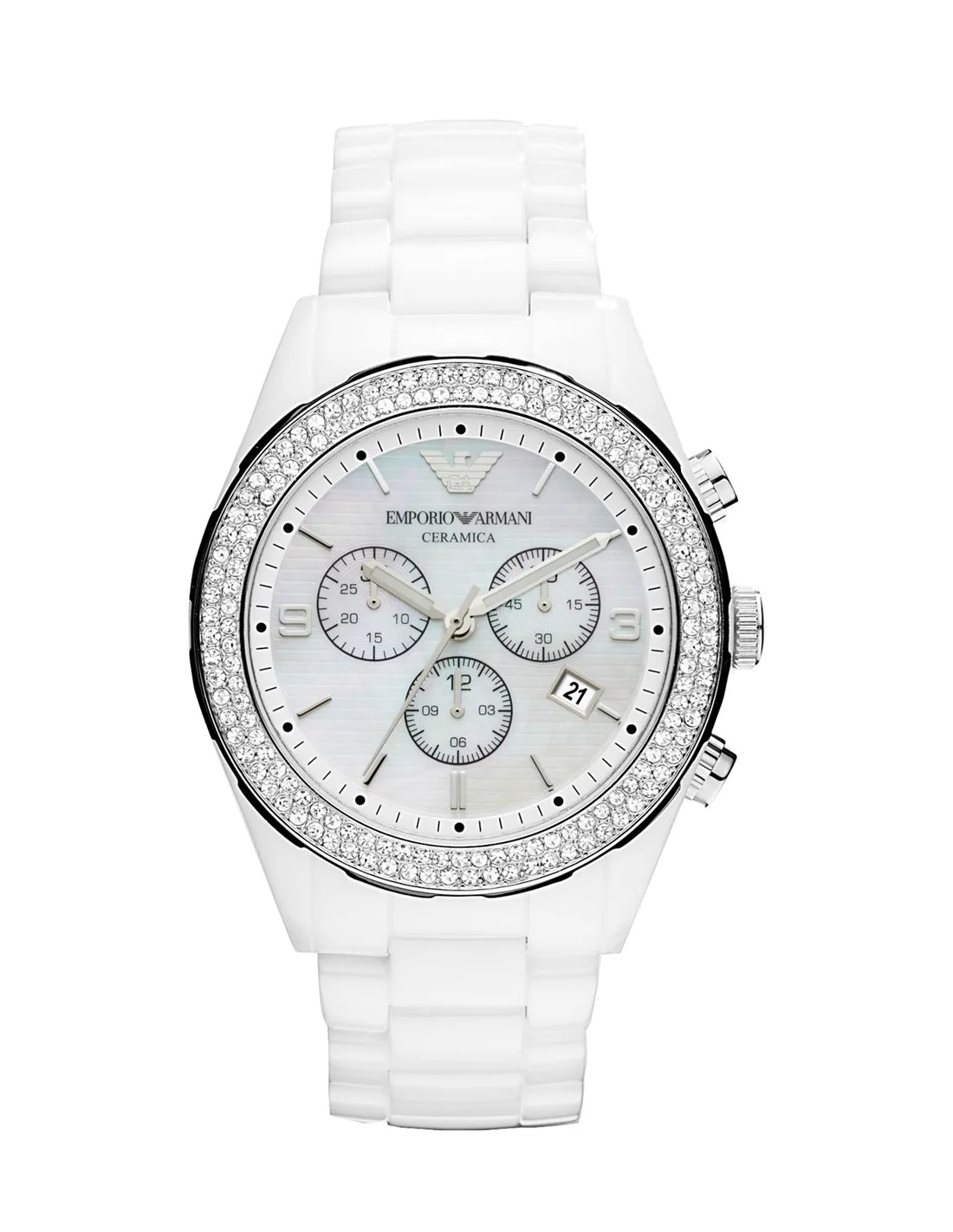 Montre Emporio Armani AR1456 Femme en Céramique Blanche