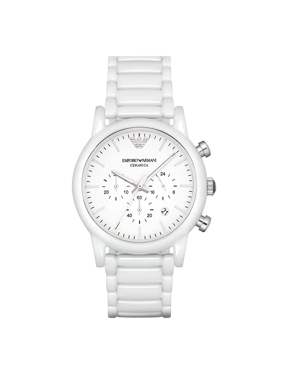 Montre Emporio Armani AR1499 Luigi Ceramica - Céramique blanche unisexe