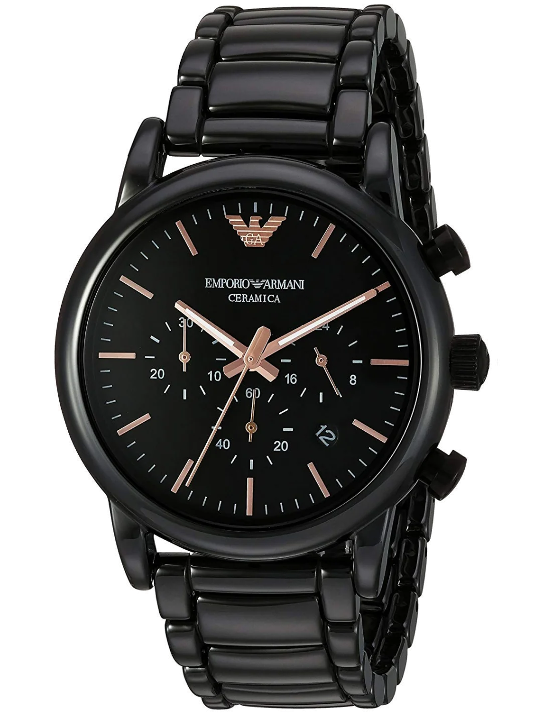 Montre Emporio Armani AR1509 Chronographe Homme en Céramique Noire