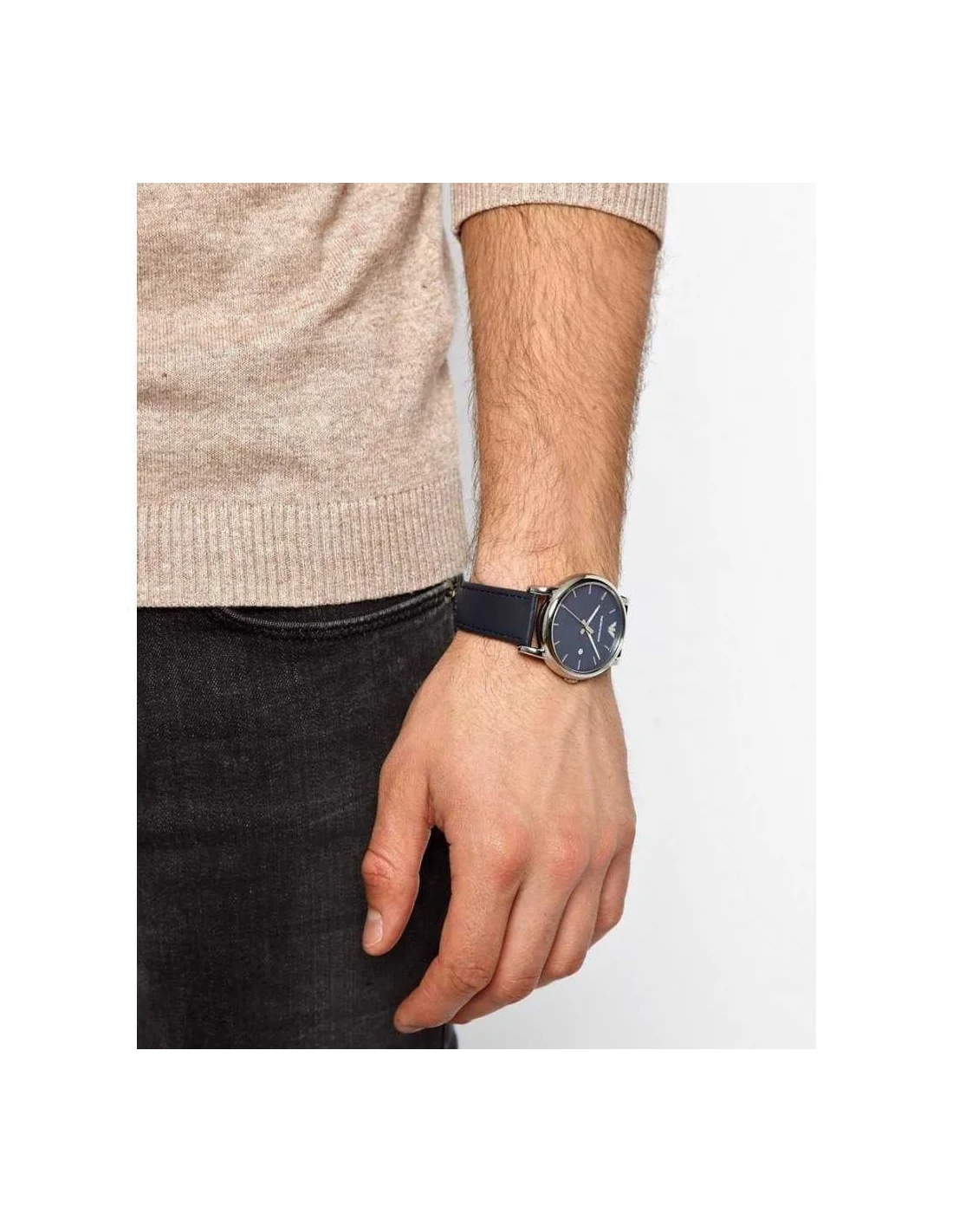 Montre Homme Emporio Armani AR1731 Classique Cadran Bleu Bracelet Cuir vue 3