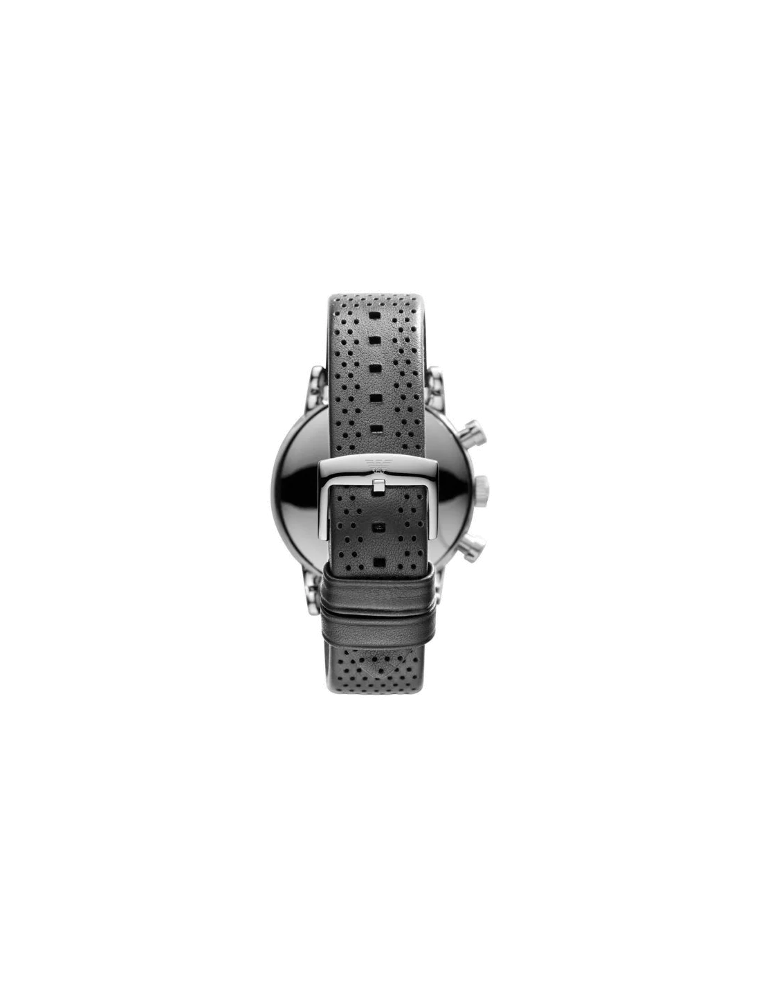 Montre Homme Emporio Armani Classic AR1735 Cadran Gris Bracelet Cuir Perforé Gris vue 4