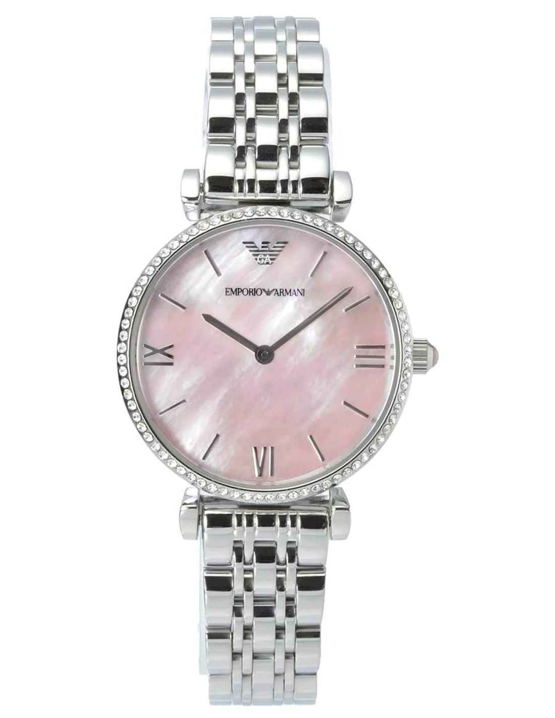 Montre Femme Emporio Armani AR1779 Cadran Nacre Rose Fuchsia Bracelet Cuir
