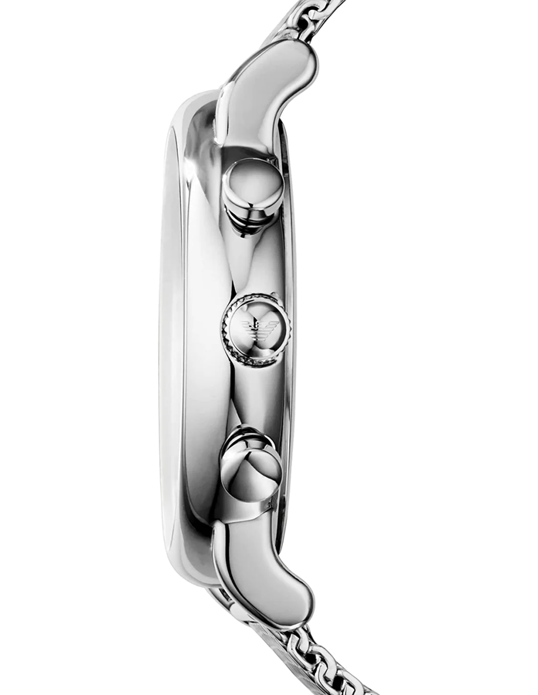 Montre Homme Emporio Armani Classic AR1811 Cadran Noir et Bracelet Maille Milanaise Argent vue 2