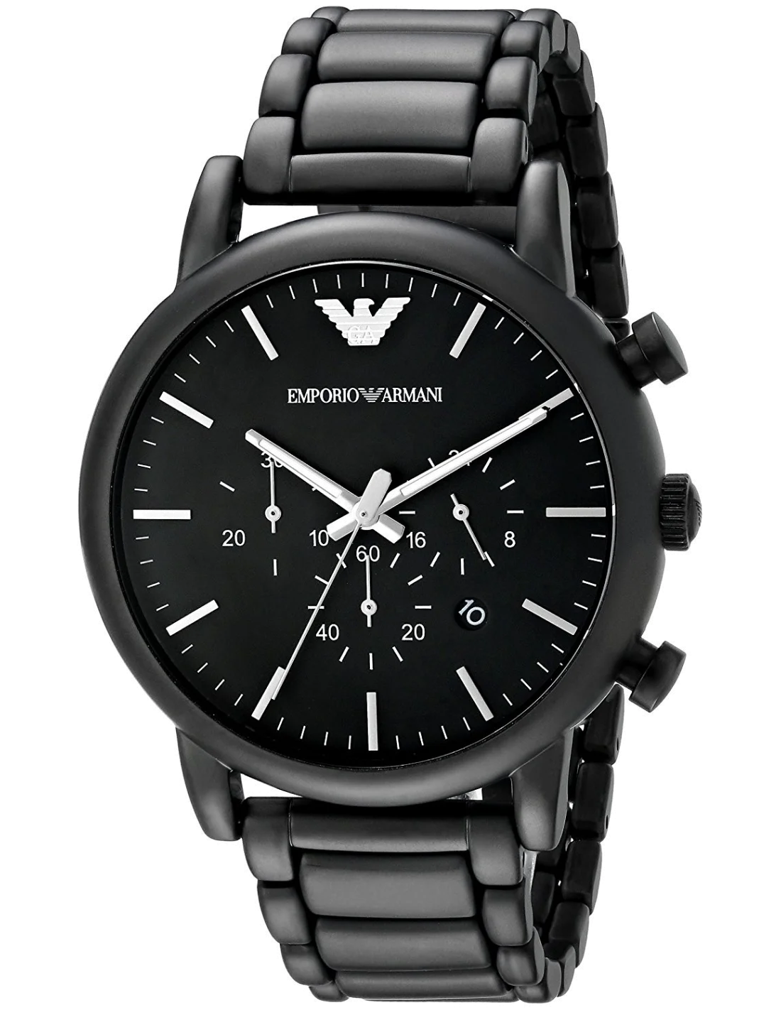 Montre Homme Emporio Armani AR1895 Noir, Chronomètre, Cadran 46mm