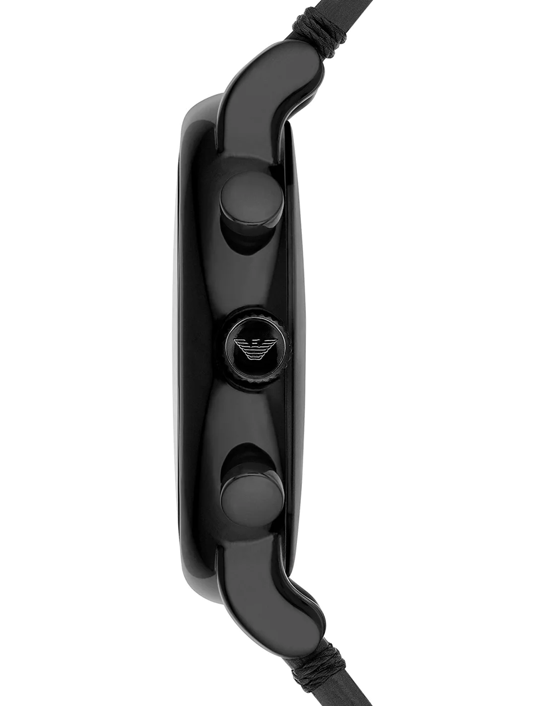 Montre Homme Emporio Armani AR1918 - Boîtier Acier Noir & Bracelet Cuir Noir vue 2