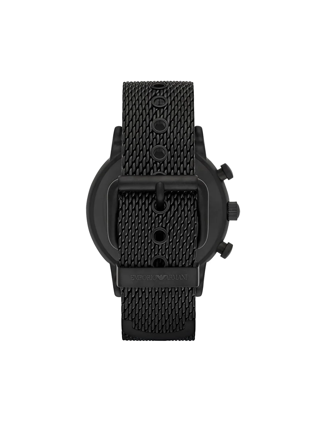 Montre Homme Emporio Armani AR1968 - Cadran et bracelet noir maille milanaise vue 3