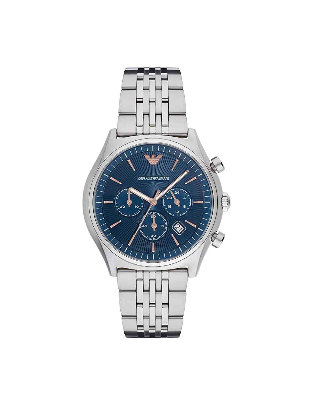 Montre Homme Emporio Armani Classic AR1974 Cadran Bleu Acier Argent