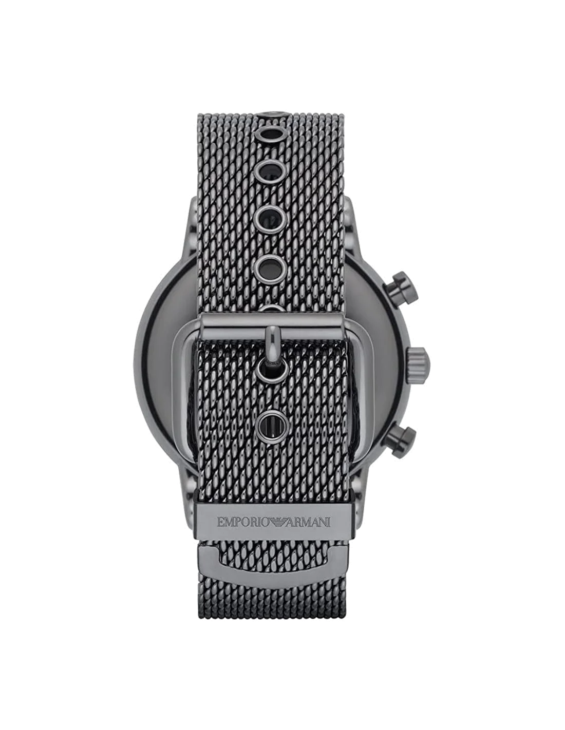 Montre Homme Emporio Armani Luigi AR1979 Cadran Bleu Boîtier Gris Maille Milanaise vue 3