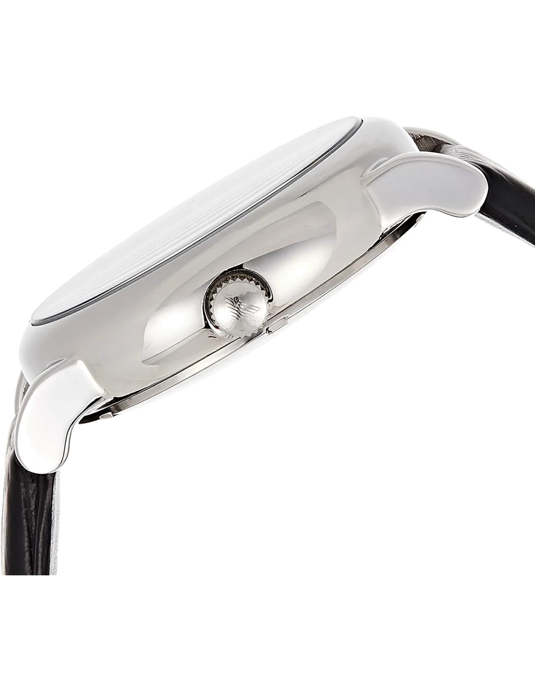 Montre Homme Emporio Armani AR1981 Squelette Automatique Acier Argent & Cuir Noir vue 2