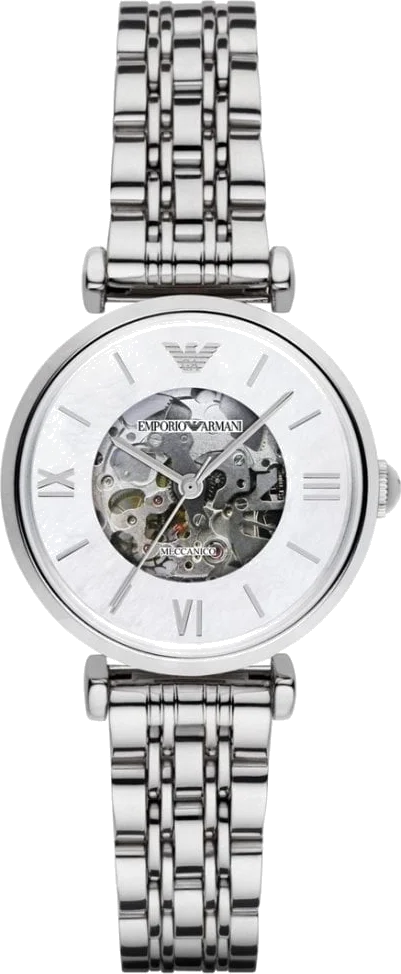 Montre Femme Emporio Armani AR1991 Squelette en Acier Argenté