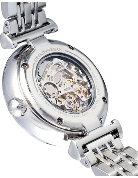 Montre Femme Emporio Armani AR1991 Squelette en Acier Argenté vue 2