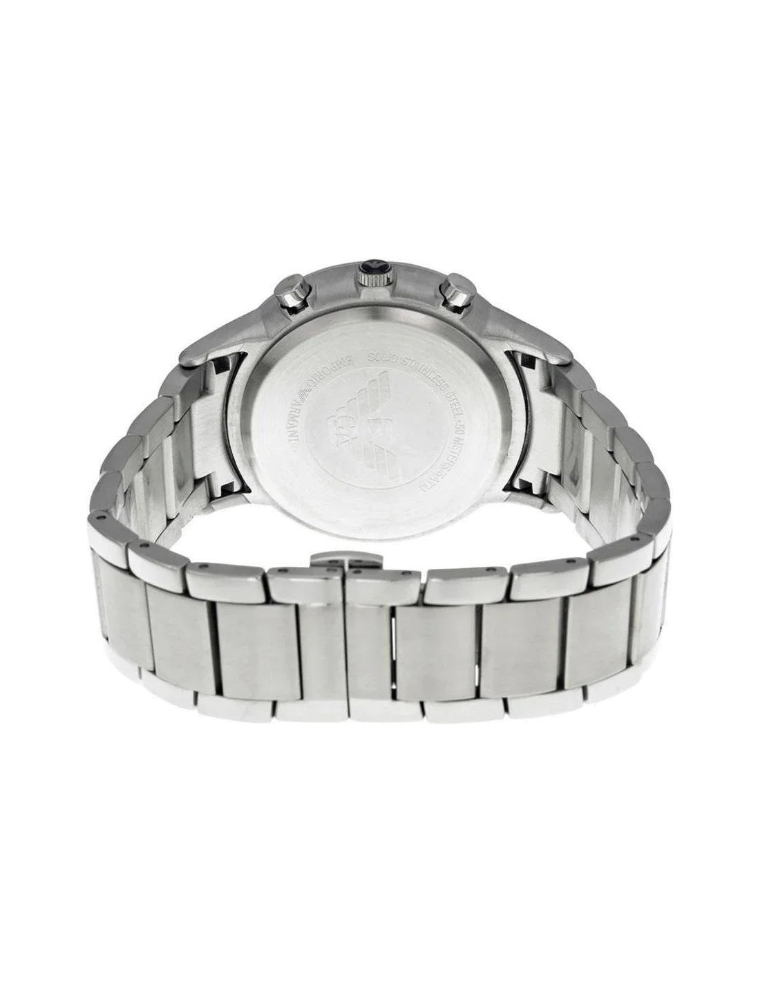 Montre Homme Emporio Armani AR2434 Chronographe Acier Argenté Cadran Noir vue 3