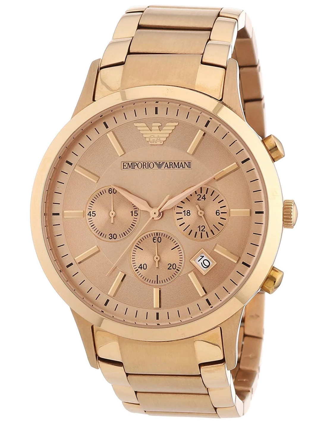 Montre Emporio Armani AR2452 Chronographe Homme Acier Or Rose